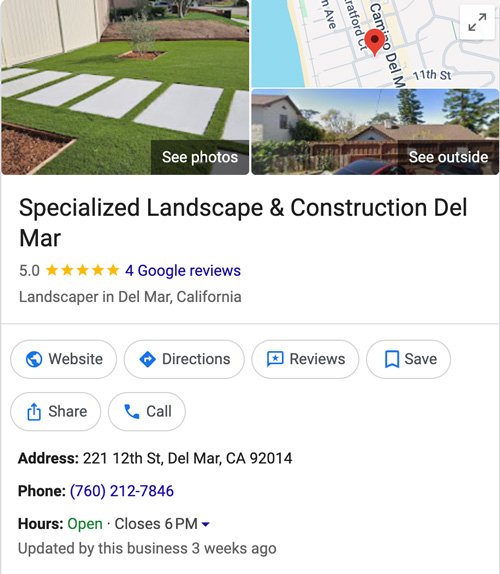 Award-winning landscape Services in Del Mar CA reviews and luxury project portfolio.